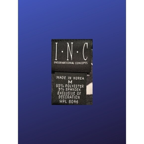 INC INTERNATIONAL CONCEPTS Surplice Wrap Top, BLACK/CREAM FLORAL, Size M, NWOT - Picture 3 of 8